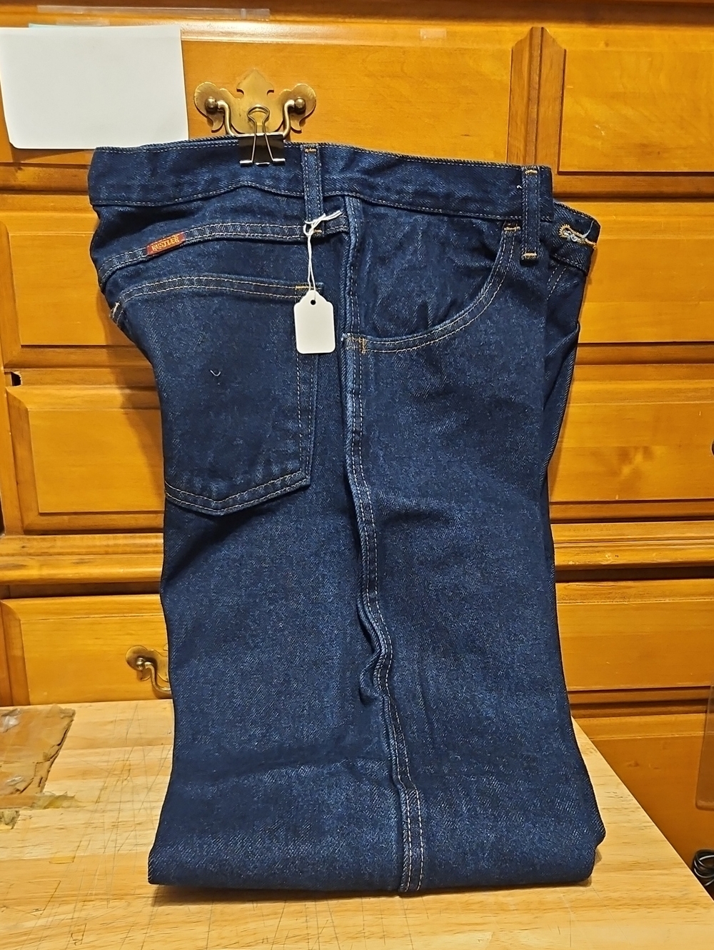 Rustler Mens Blue Jeans Dark Wash 87619PW-Excellent Condition. Size 33.